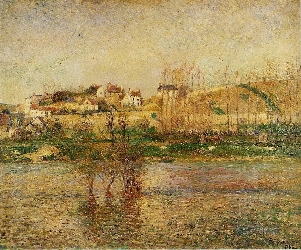 Flut in Pontoise 1882 Camille Pissarro Szenerie Ölgemälde